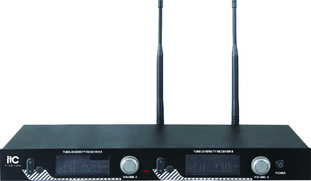 Двухканальный беспроводной микрофон UHF ITC T-521UL