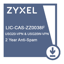Лицензия ZYXEL LIC-CAS-ZZ0038F, 2 YR Anti-Spam for USG20-VPN & USG20W-VPN