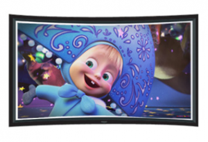 Настенный натяжной экран ScreenMedia Curved Permanent Fixed-Frame