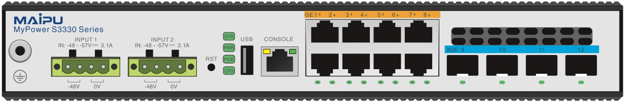 Коммутатор Maipu S3330-12TXP-DC48