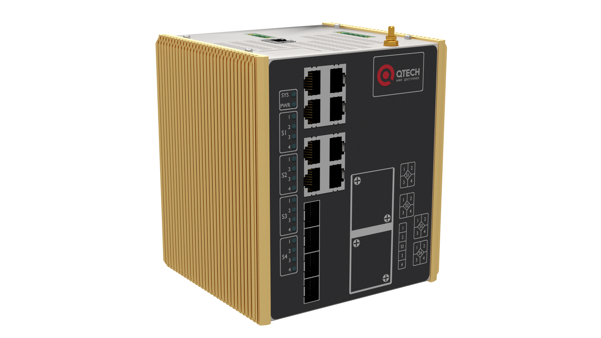 Индустриальный коммутатор Qtech QSW-2130-8T4G-DC