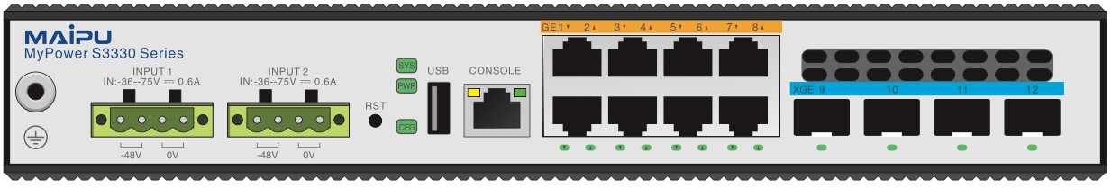 Коммутатор Maipu S3330-12TXF-DC48