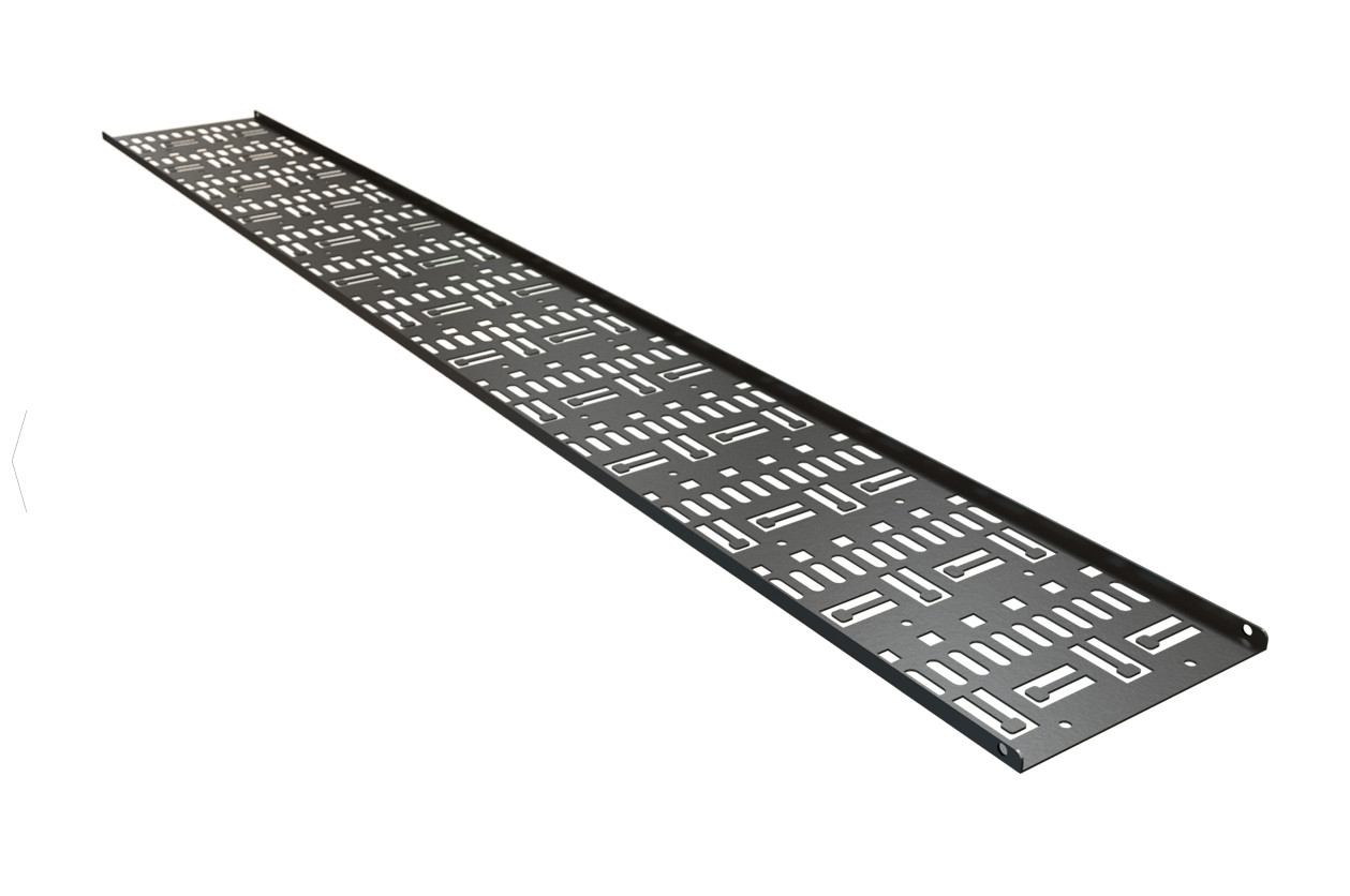 Перфорированный вертикальный кабельный организатор-лоток Hyperline CDV-150x9-22U-RAL9005