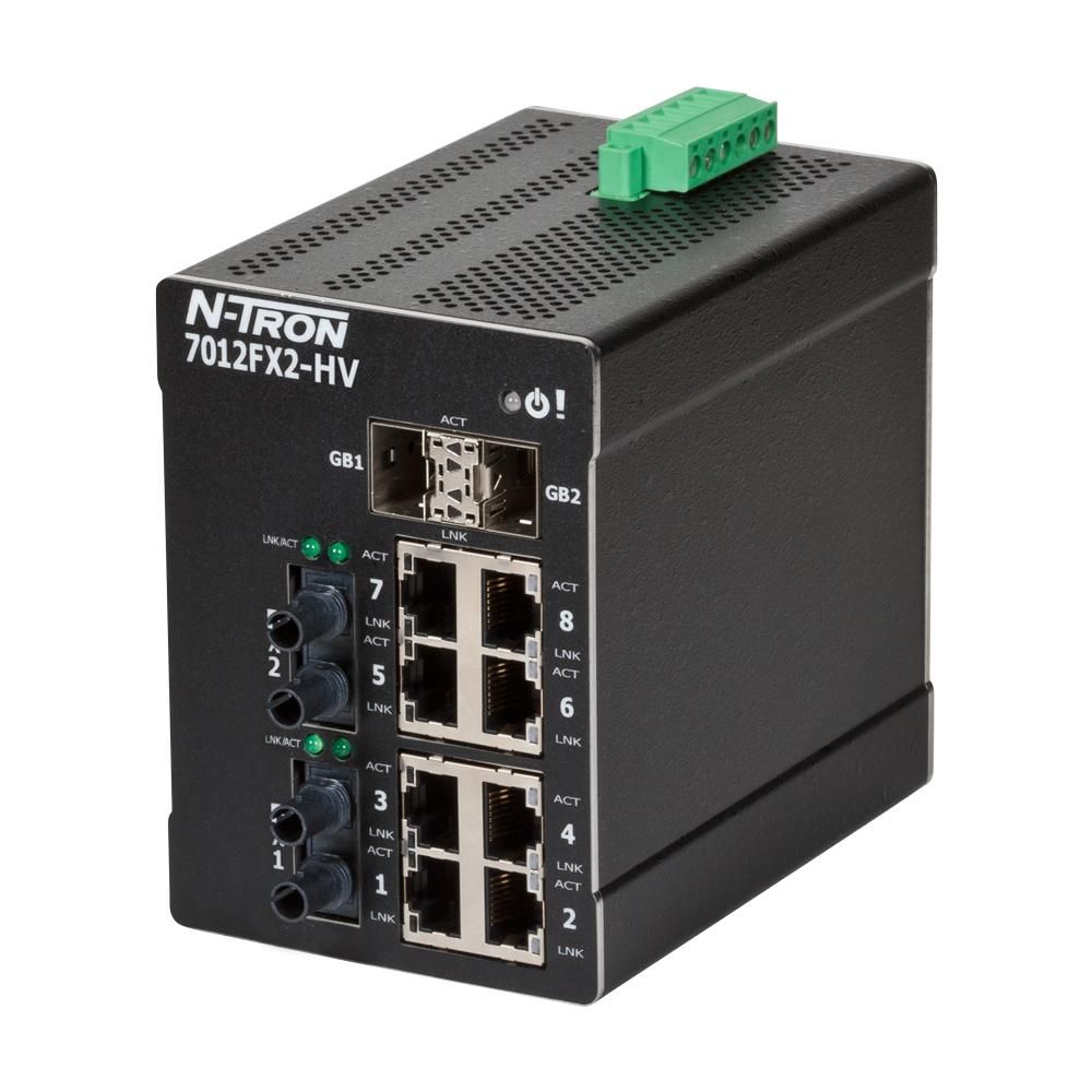 Red Lion 7012FX2-ST-HV, Промышленный управляемый коммутатор Ethernet