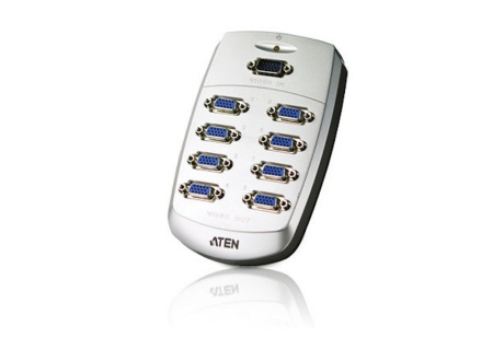 Настенный разветвитель VGA 8-портовый (пластик) (250МГц) VS88