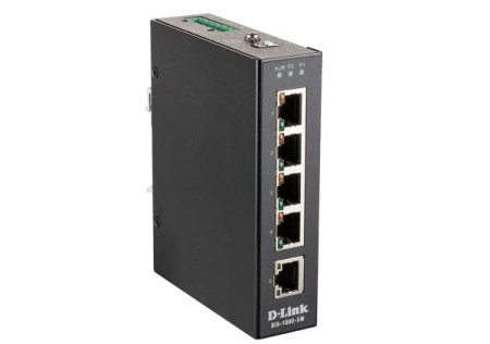 D-Link DIS-100E-5W Промышленный неуправляемый коммутатор с 5 портами 10/100Base-TX