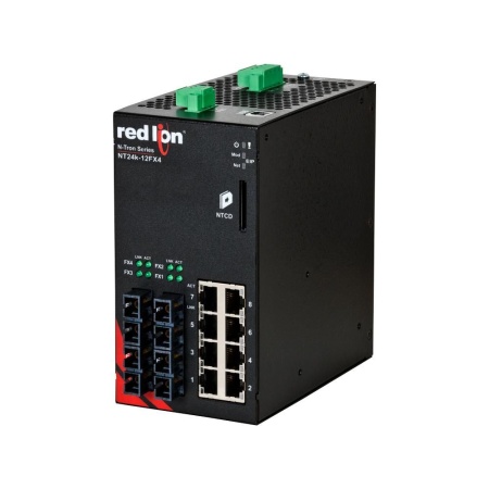 Red Lion NT24K-12FX4-SC, Промышленный управляемый коммутатор Ethernet