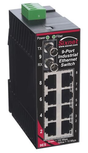 Red Lion SL-9ES-2ST, Промышленный неуправляемый коммутатор Ethernet