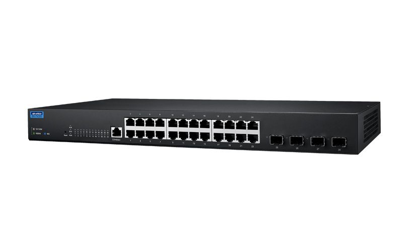 Advantech EKI-7428G-4X-AE, Промышленный управляемый Ethernet-коммутатор