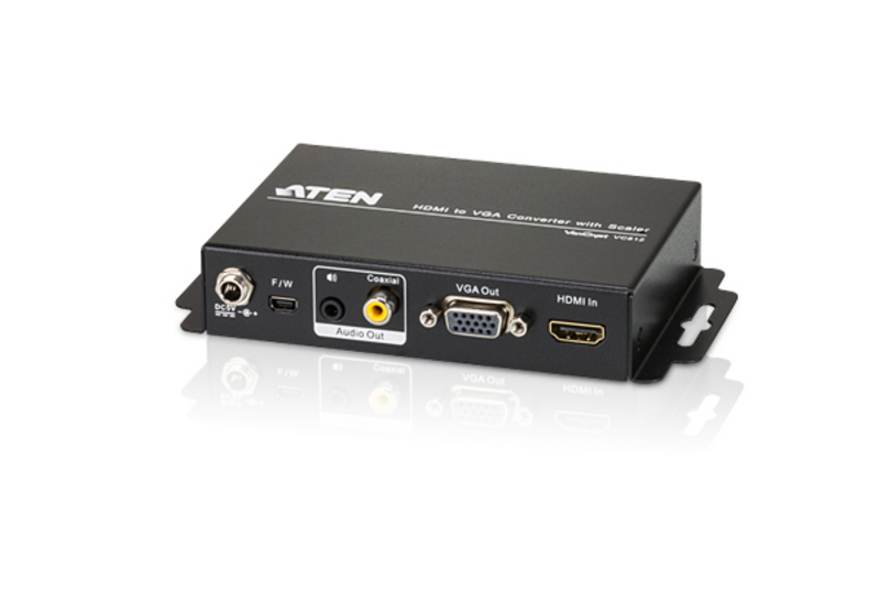 Конвертер HDMI-VGA с поддержкой звука и масштабирования  ATEN VC812