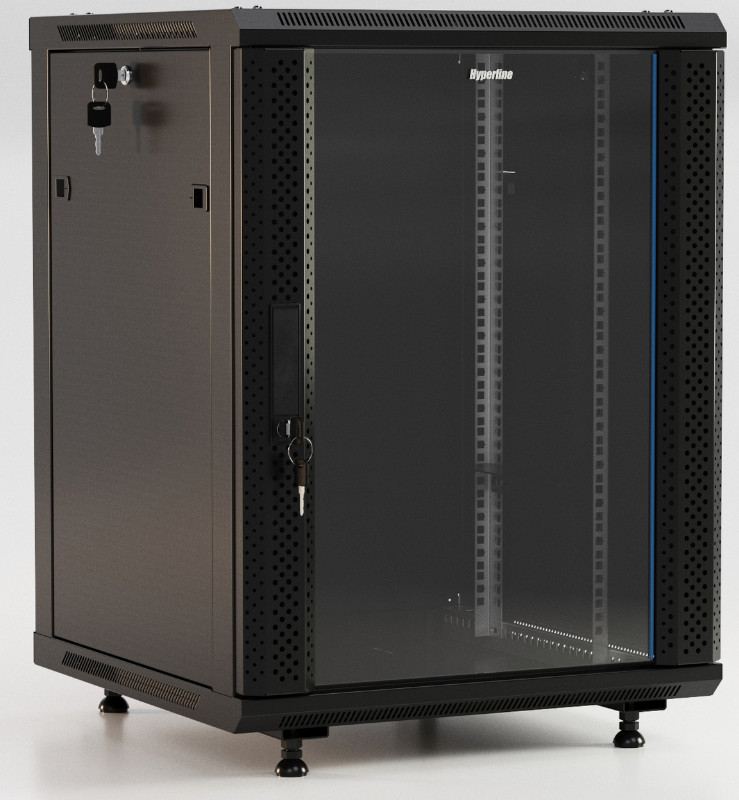 Шкаф настенный Hyperline 19* TWB-FC-1866-GP-RAL9004