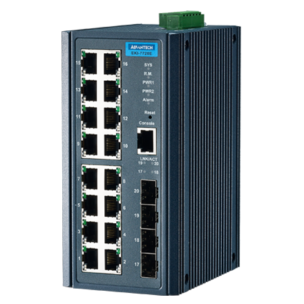 Advantech EKI-7720E-4FI-AU, Industrial Managed Ethernet Switch