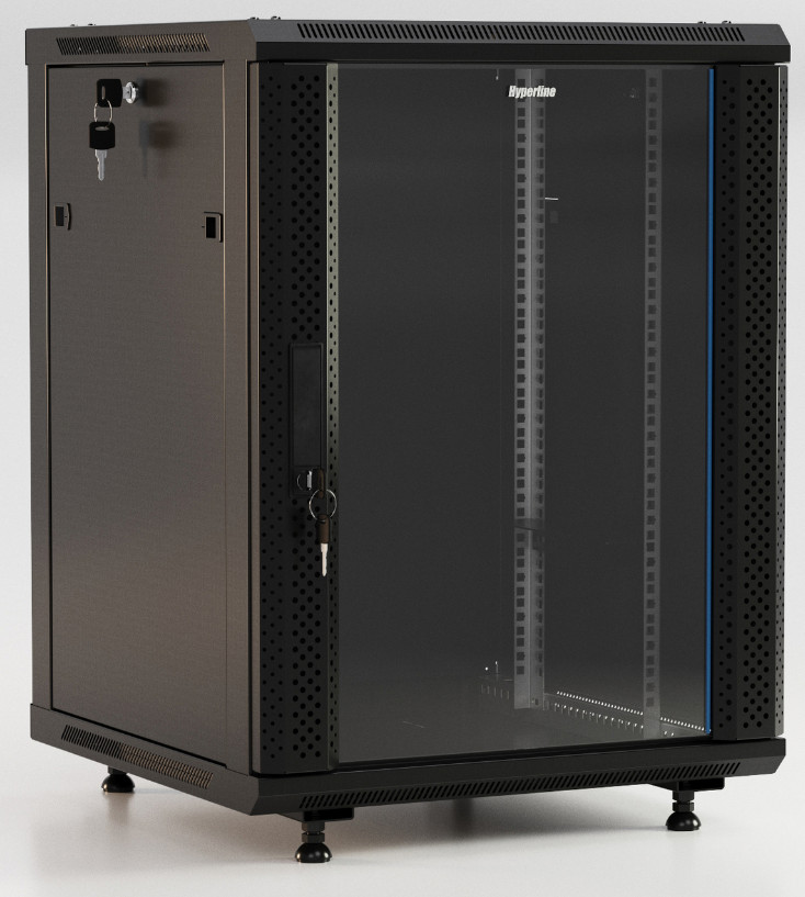Шкаф настенный Hyperline 19* TWB-FC-2766-GP-RAL9004