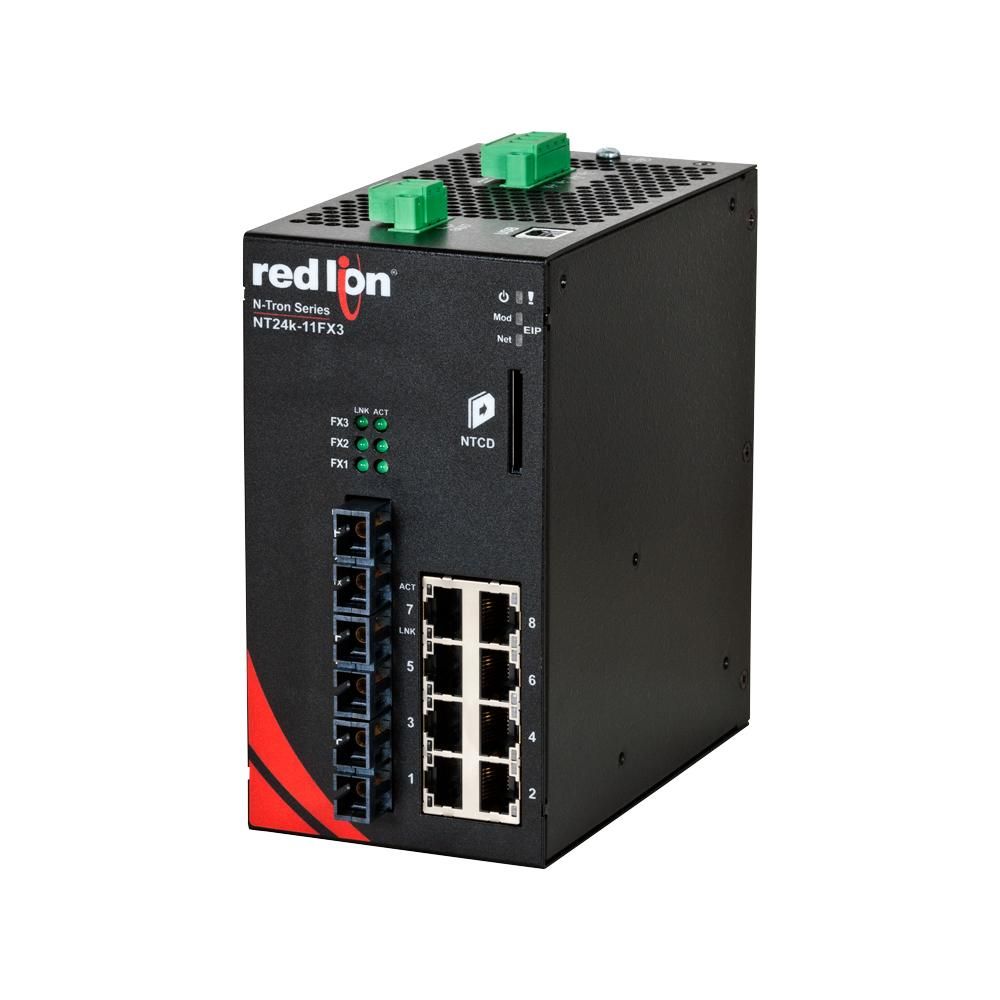 Red Lion NT24K-11FX3-SC, Промышленный управляемый коммутатор Ethernet