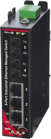 Red Lion SLX-5MS-5ST, Промышленный управляемый коммутатор Ethernet