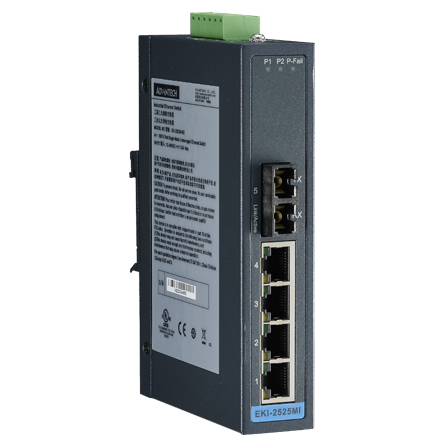 Advantech EKI-2525MI-BU, Industrial Un-Managed Ethernet Switch