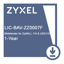Лицензия ZYXEL LIC-BAV-ZZ0007F, 1 YR Gateway Anti-Virus Bitdefender Signature for ZyWALL 110 & USG110  