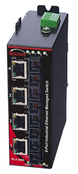 Red Lion SLX-8MS-9SCL, Промышленный управляемый коммутатор Ethernet