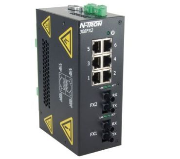 Red Lion 308FX2-N-ST, Промышленный неуправляемый коммутатор Ethernet