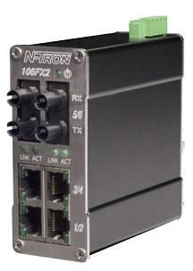 Red Lion 106FXE2-SC-80-MDR, Промышленный неуправляемый коммутатор Ethernet