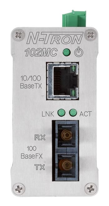 Red Lion 102MC-SC, Промышленный преобразователь меди в волоконную среду