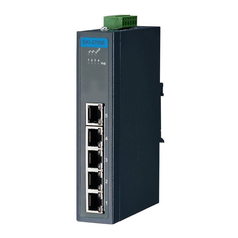 Advantech EKI-2705E-1GPI-A, Industrial PoE Switch