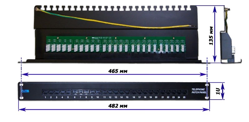 Патч панель Lanmaster TWT-PP25TEL45 
