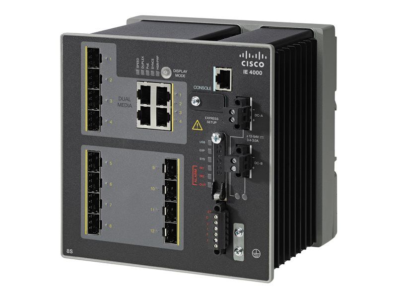 Cisco IE-4000-8S4G-E, Промышленный управляемый коммутатор Ethernet уровня 3