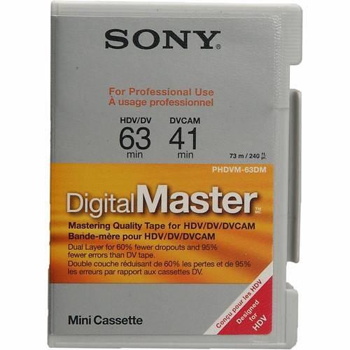 Магнитная лента для хранения данных Digital Master Sony PHDVM-63DM