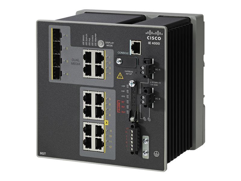 Cisco IE-4000-8GT4G-E, Промышленный управляемый коммутатор Ethernet уровня 3