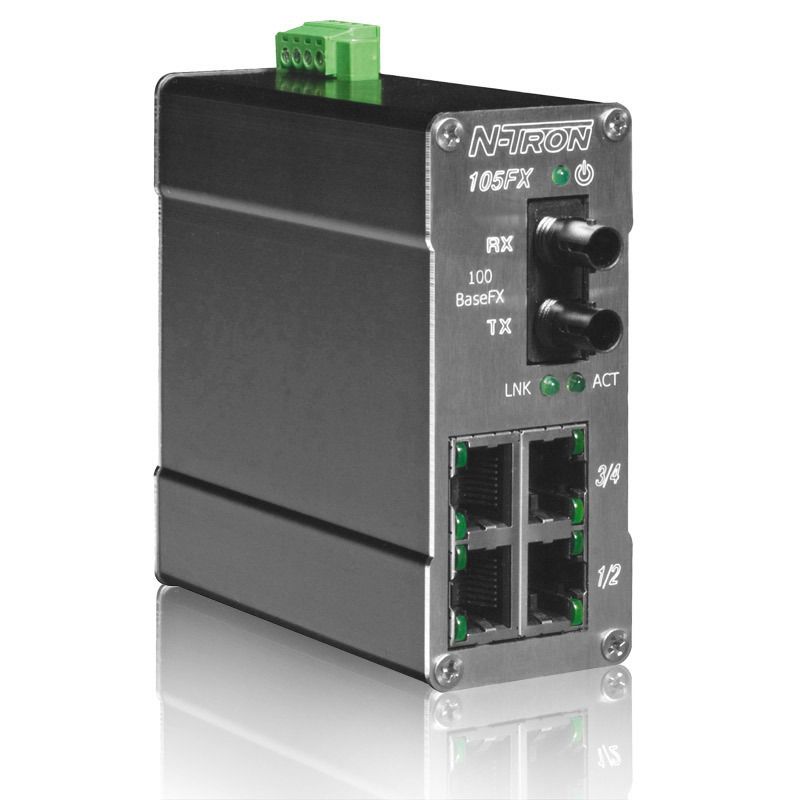 Red Lion 105FXE-ST-15-MDR, Промышленный неуправляемый коммутатор Ethernet