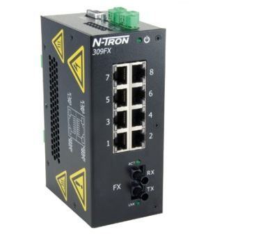 Red Lion 309FXE-ST-40, Промышленный неуправляемый коммутатор Ethernet