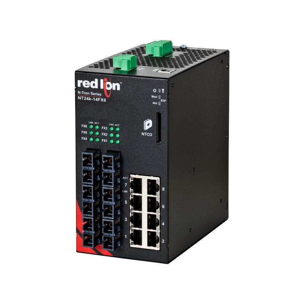 Red Lion NT24K-14FX6-SC, Промышленный управляемый коммутатор Ethernet