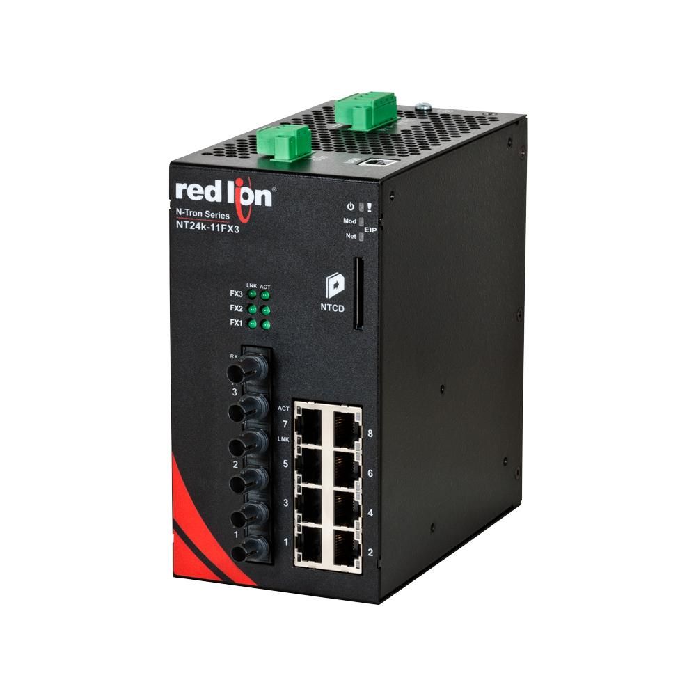 Red Lion NT24K-11FXE3-ST-80, Промышленный управляемый коммутатор Ethernet