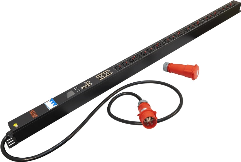 Блок распределения питания Powercom PDU-32AVMS24-18C3-6C9-3P