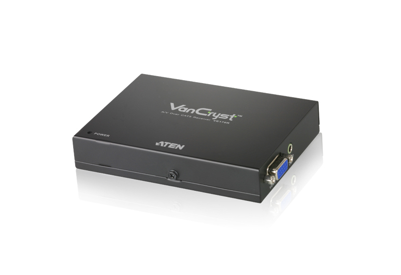 Приемник VGA и Аудио по кабелю Cat 5 (1024х768@300м) VE170R