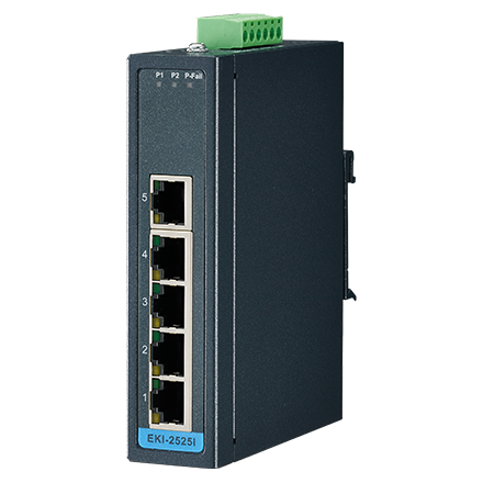 Advantech EKI-2525I-BU, Industrial Un-Managed Ethernet Switch