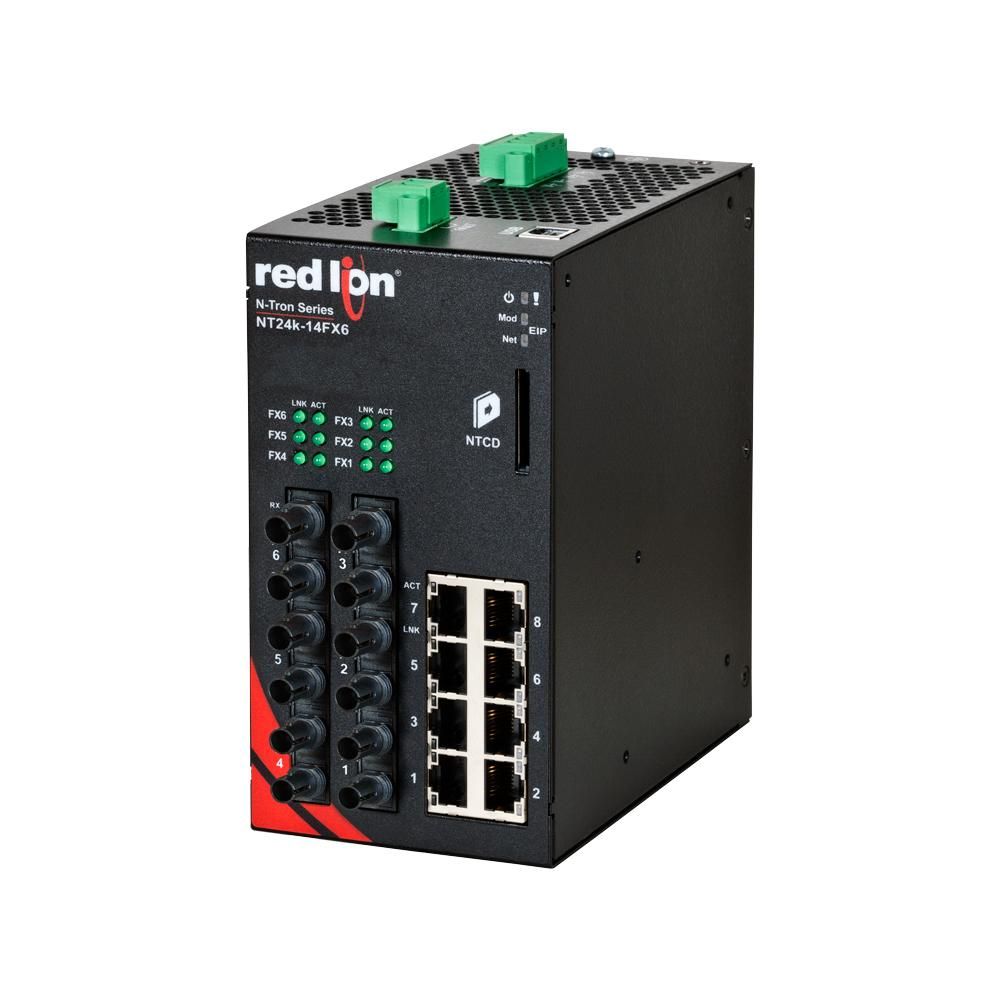 Red Lion NT24K-14FXE6-ST-80, Промышленный управляемый коммутатор Ethernet
