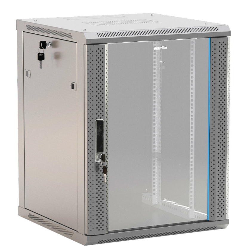 Шкаф настенный Hyperline 19* TWB-FC-1866-GP-RAL7035