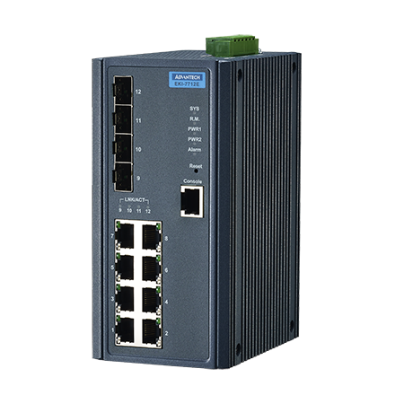 Advantech EKI-7712E-4FI-AU, Industrial Managed Ethernet Switch