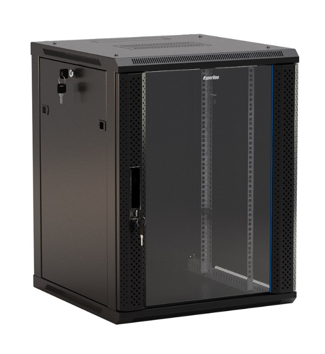 Шкаф настенный Hyperline 19* TWB-1845-GP-RAL9004