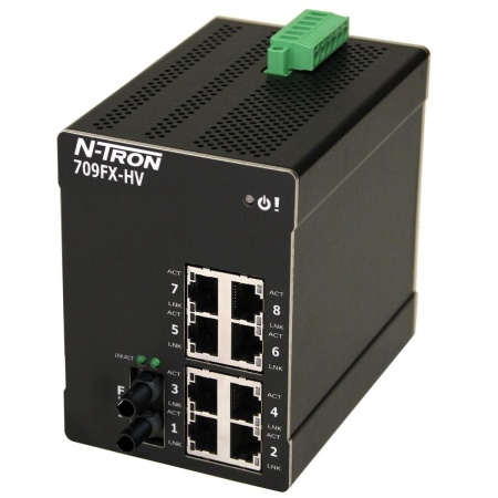 Red Lion 709FXE-ST-40-HV, Промышленный управляемый коммутатор Ethernet