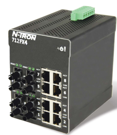 Red Lion 712FX4-SC-HV, Промышленный управляемый коммутатор Ethernet