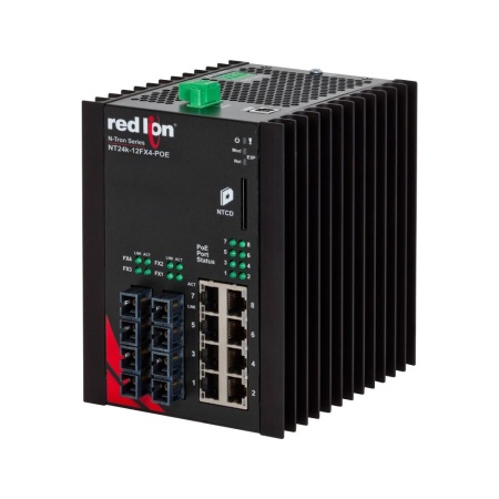Red Lion NT24K-12FX4-SC-POE, Промышленный управляемый коммутатор Ethernet