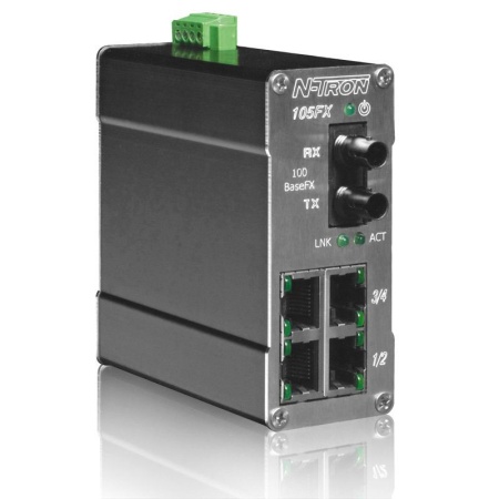 Red Lion 105FXE-ST-15-MDR, Промышленный неуправляемый коммутатор Ethernet