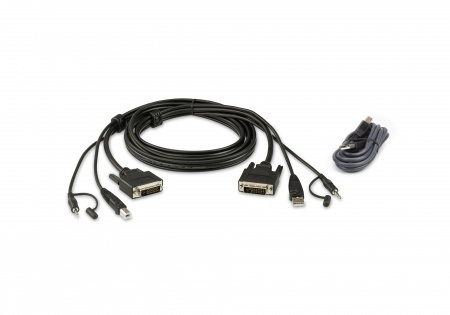 Комплект кабелей ATEN USB, DVI-D Dual Link 2L-7D03UDX5 3м