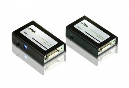 Удлинитель DVI Dual Link и Аудио по кабелю Cat 5 (2560х1600@40м)  VE602