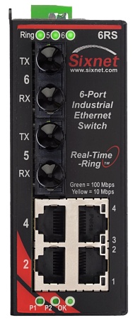 Red Lion SL-6RS-5STL-D1, Промышленный неуправляемый коммутатор Ethernet