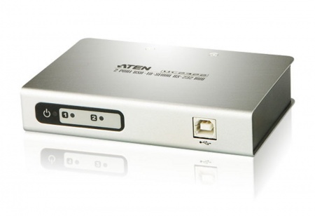 Конвертер интерфейса USB ATEN UC2322 c 2-х портовым концентратором 