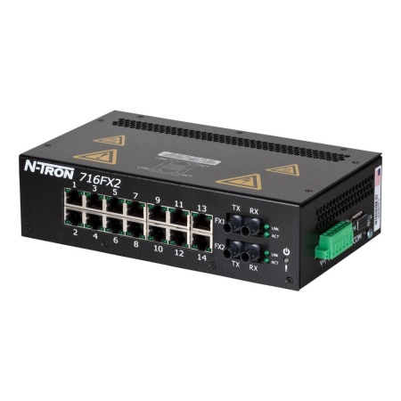 Red Lion 716FXE2-ST-40, Промышленный управляемый коммутатор Ethernet
